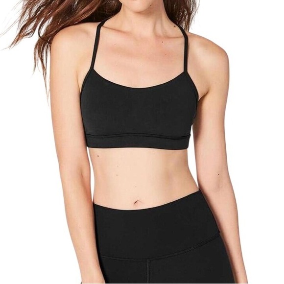 lululemon athletica Other - Lululemon Women's Flow Y Bra Sz 8 Nulu A-C Cup Black New Style Square Dot